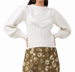 Stylish Knit Recycled Yarn Kitty Recycled Jumper In Oatmeal