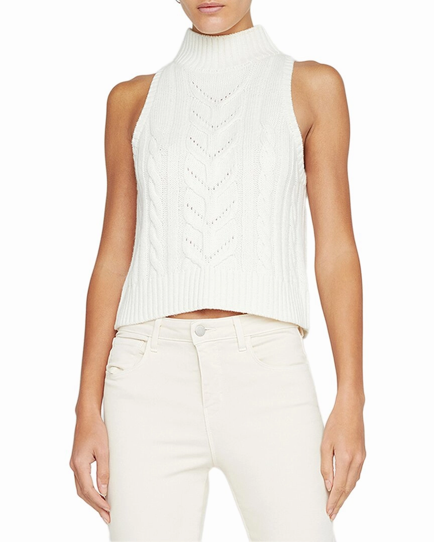 Non Restrictive Fit Chilly Layer L'AGENCE Bellini Cable Wool-Blend Turtleneck Sweater
