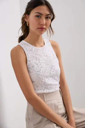 FlexibleCollarOptions Trendy Casual Wear Lace sleeveless top