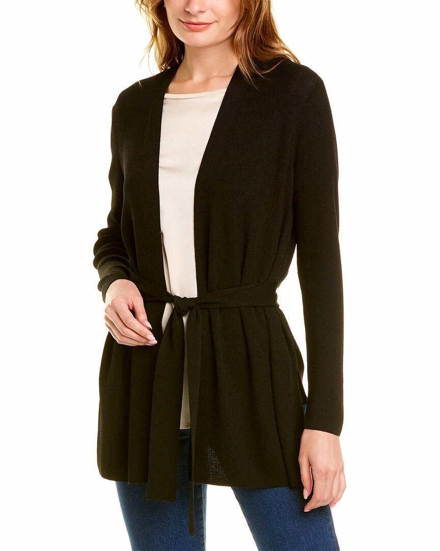 Warm and Cozy Lightweight Knit Lafayette 148 New York Belted Silk-Blend Cardigan