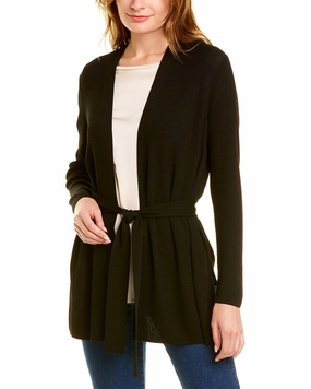 Luxury Comfort Lafayette 148 New York Belted Silk-Blend Cardigan