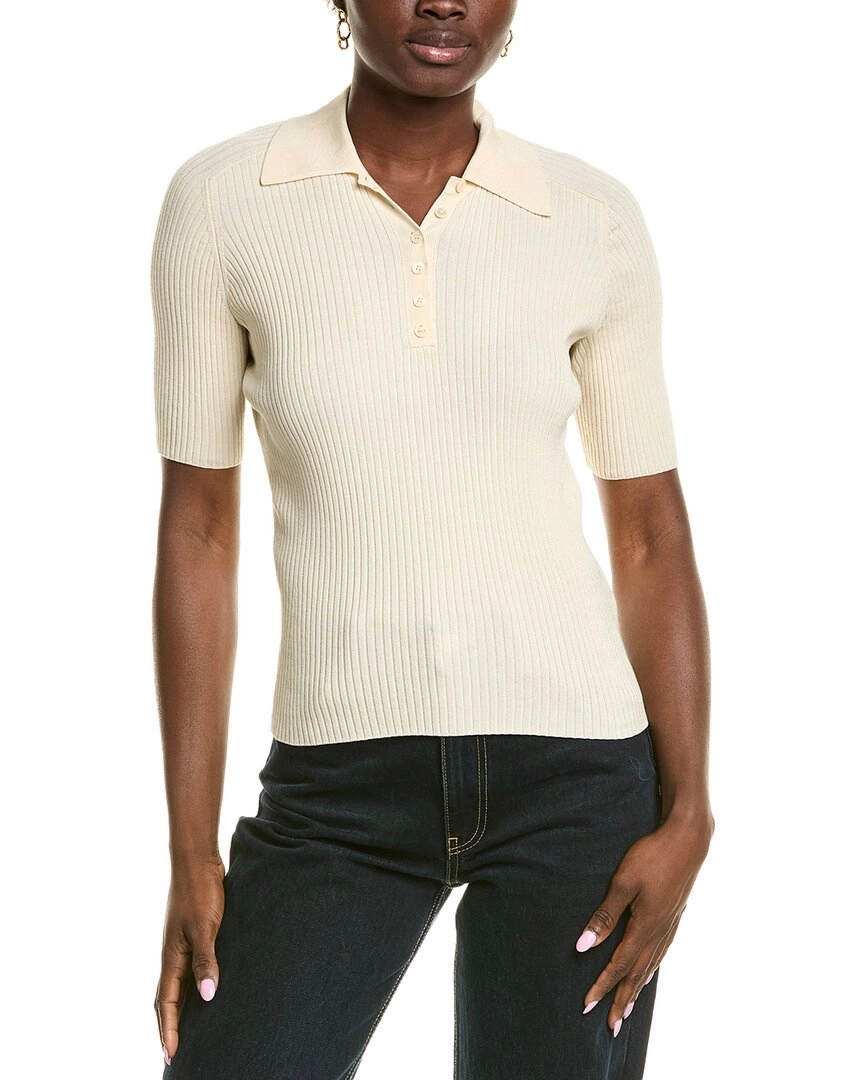 Four Way Stretch Fabric Trendy Design Lafayette 148 New York Polo Silk-Blend Sweater