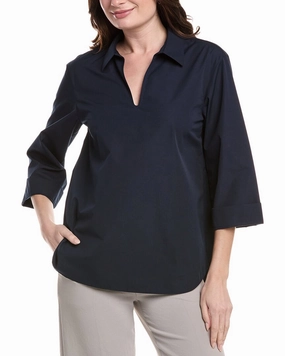 Seasonal Layers Lafayette 148 New York Pullover Shirt