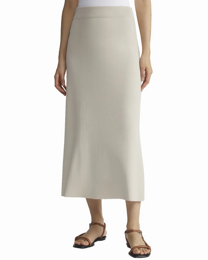Lafayette 148 New York Ribbed Pull On Knit Skirt Ethically Made