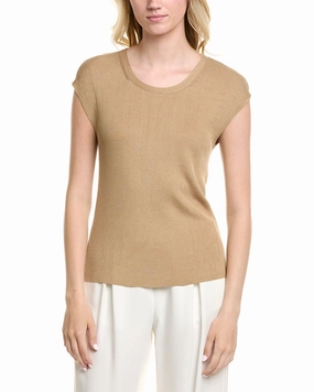 Lafayette 148 New York Ribbed Wide Silk-Blend Pullover Wrinkle Resistant Textile Sophisticated Look