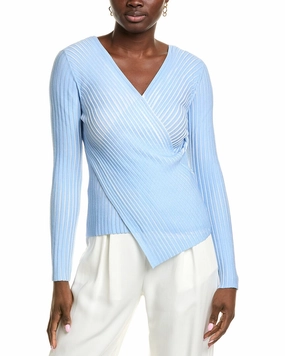 Layering Essential Lafayette 148 New York V-neck Silk-Blend Sweater