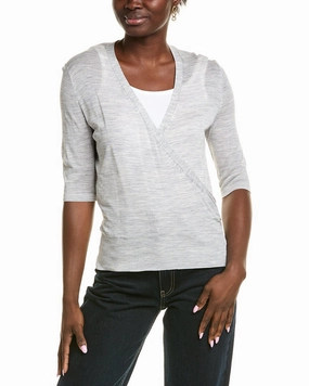 Lafayette 148 New York Wrap Silk Pullover Comfy clothing