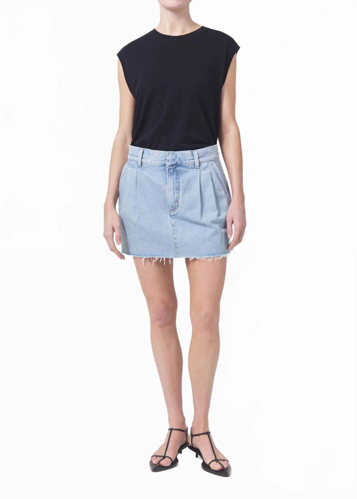 Cozy Tones Smooth Cut Becker Mini Skirt In Rotate