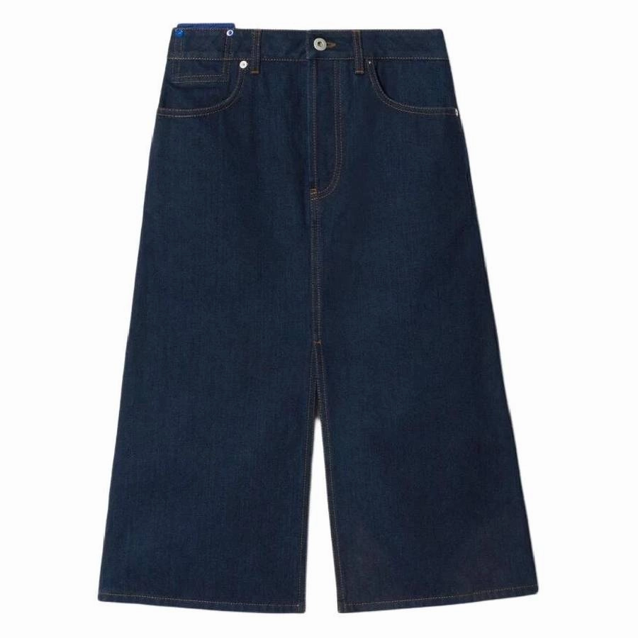 anti static Burberry Japanese Denim Midi Skirt