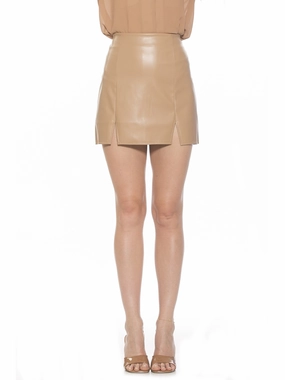 Tina Leather Skirt Texture Play Cozy Vibes