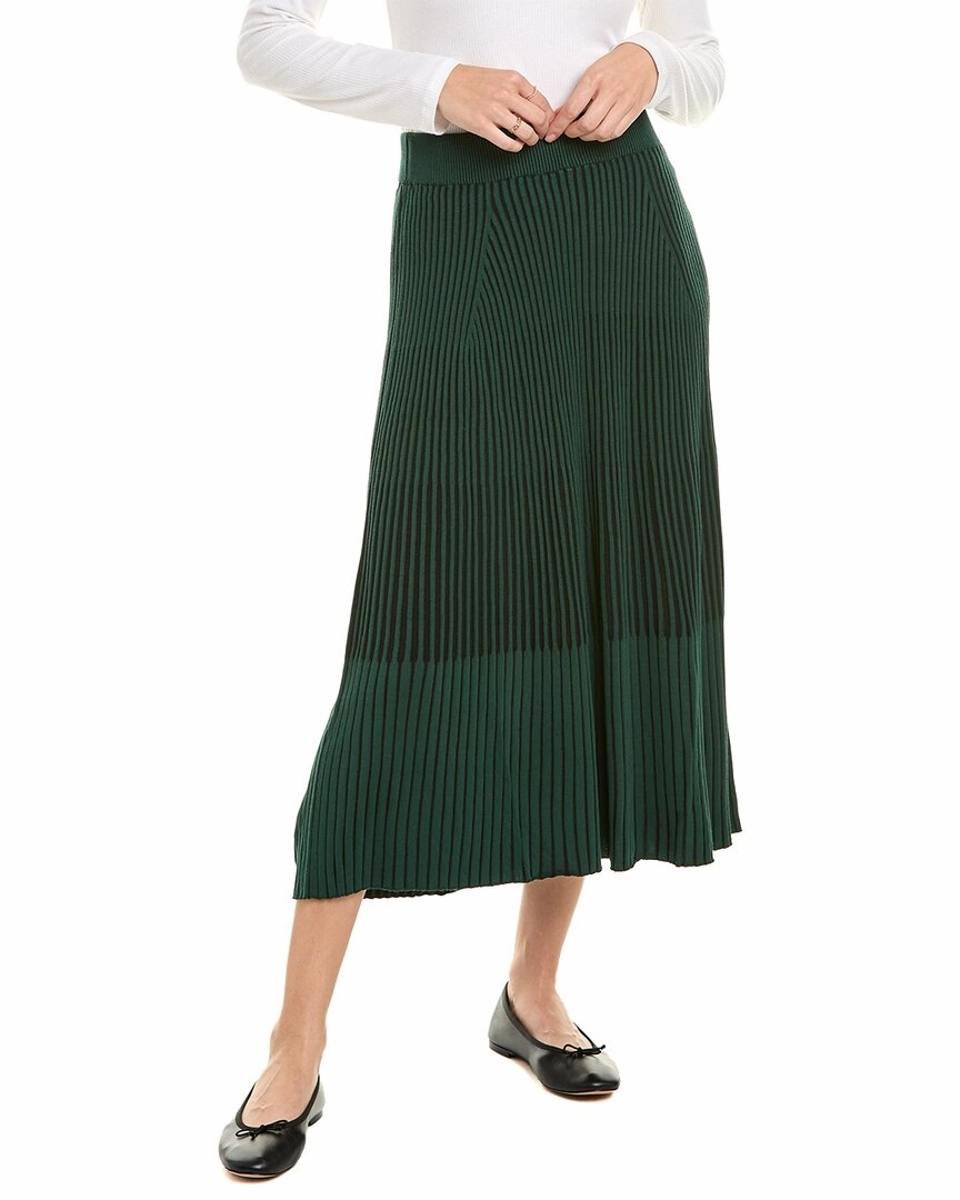 Fold Over Design Lafayette 148 New York Mixed Rib Pull On Knit Skirt