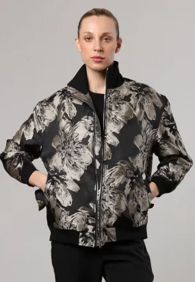 Wind Resistant GENUINE BOMBER JACKET BLACK & STONE