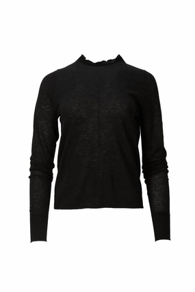 Langdon Long Sleeve In Blackish Cozy Knit Touch
