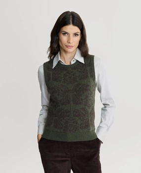 Highgrove Lambswool Jacquard Crew Neck Tank Daily Casual Style