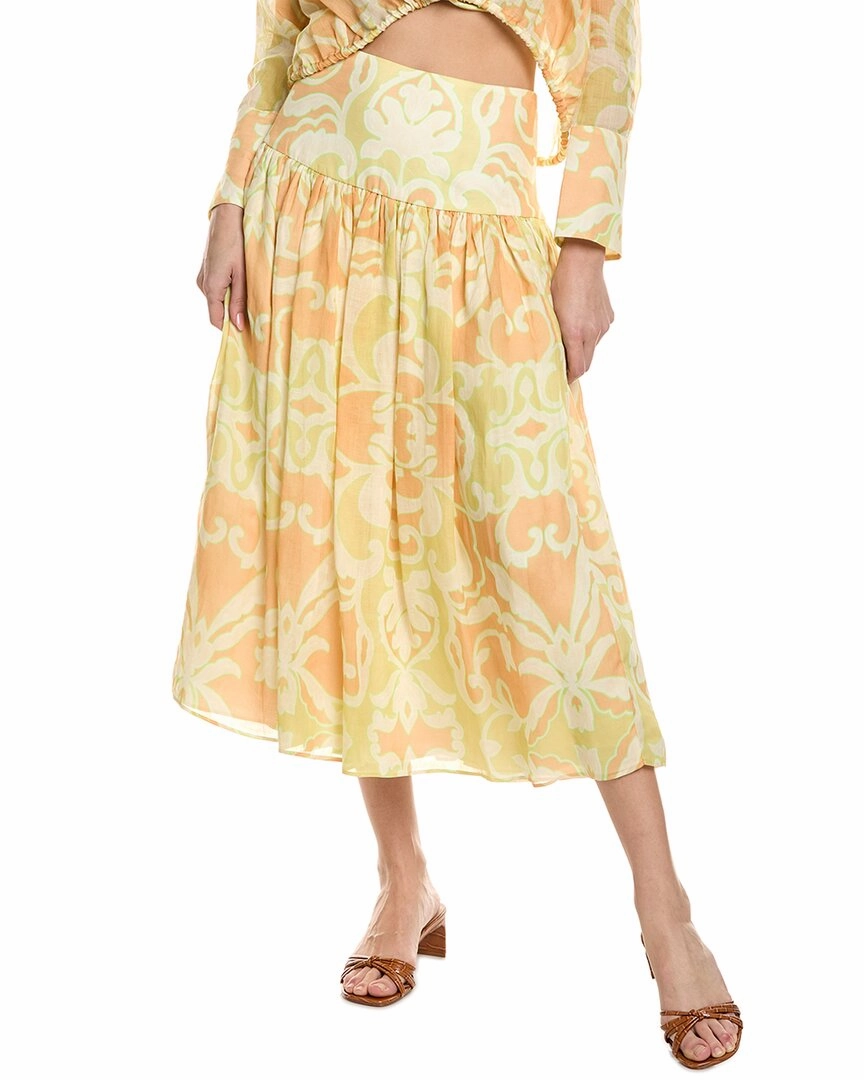 Velvet Finish ALEXIS Maeve Midi Skirt