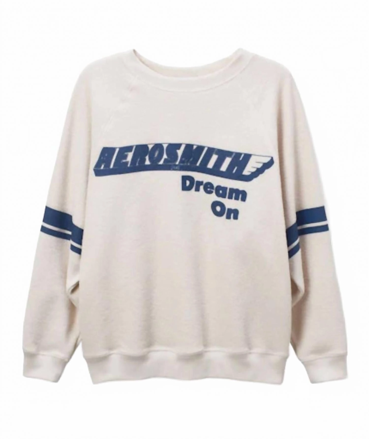 Women's Aerosmith Crew Sweatshirt In Ivory Snuggly Design Layering Piece