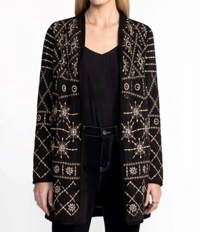 Biya Midi Cardigan Rhodes Pearl In Black Casual Outfit Cold Day Ready