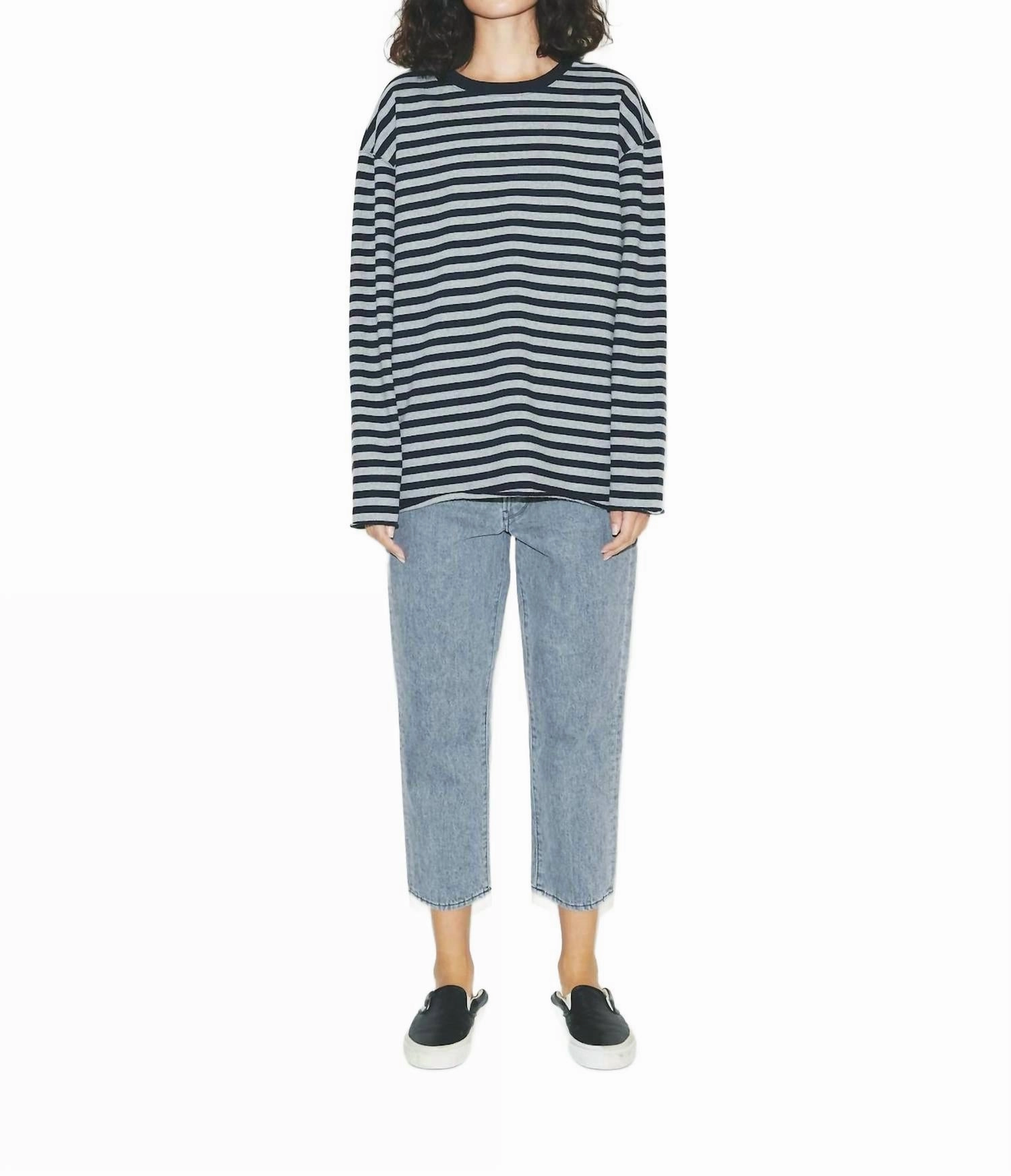 Cut Sweater In Black/grey Knitwear Design
