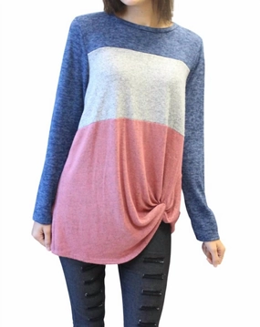 Relaxed Silhouette Lazy Day Pullover In Navy