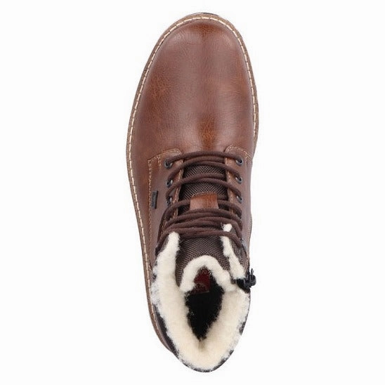 Mens Rieker Ronny 35 in Toffee/Braun-Schwarz clean design