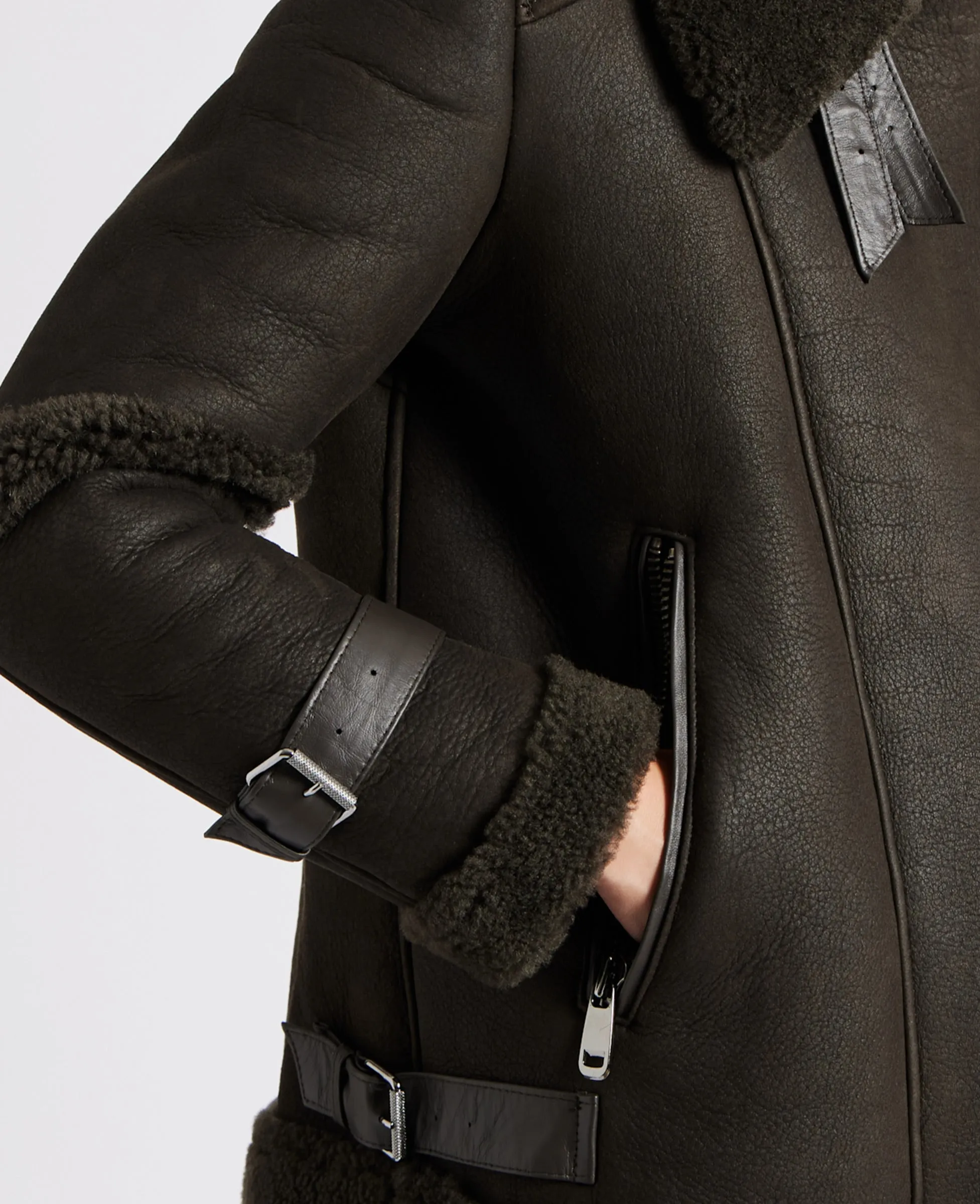 Cold Days Leather Aviator Jacket