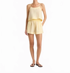 Leiden Universal Shorts In Lemon Sustainable Clean Mood