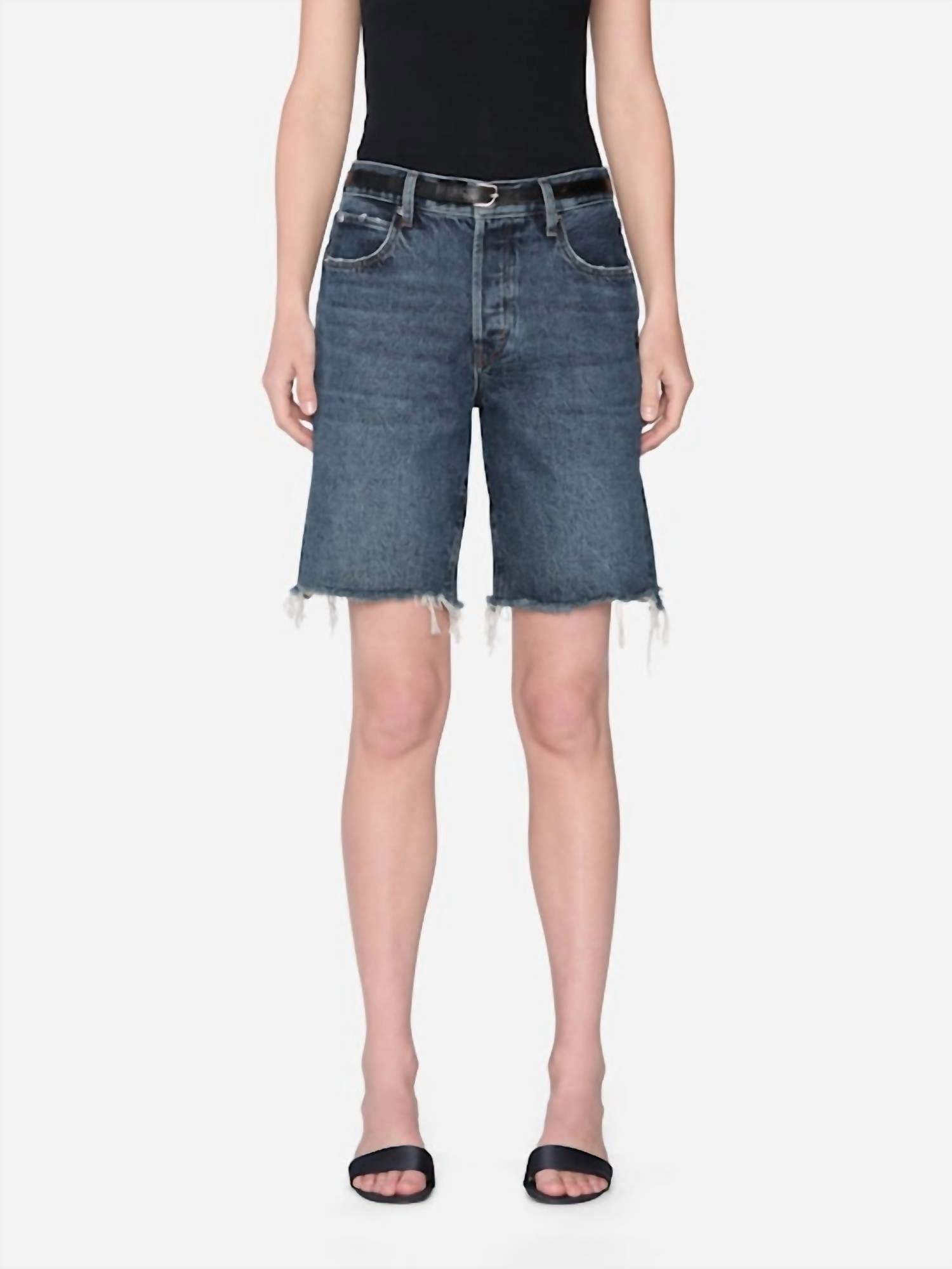 Timeless Look Leisure High Rise Knee Length Short In Nostalgia
