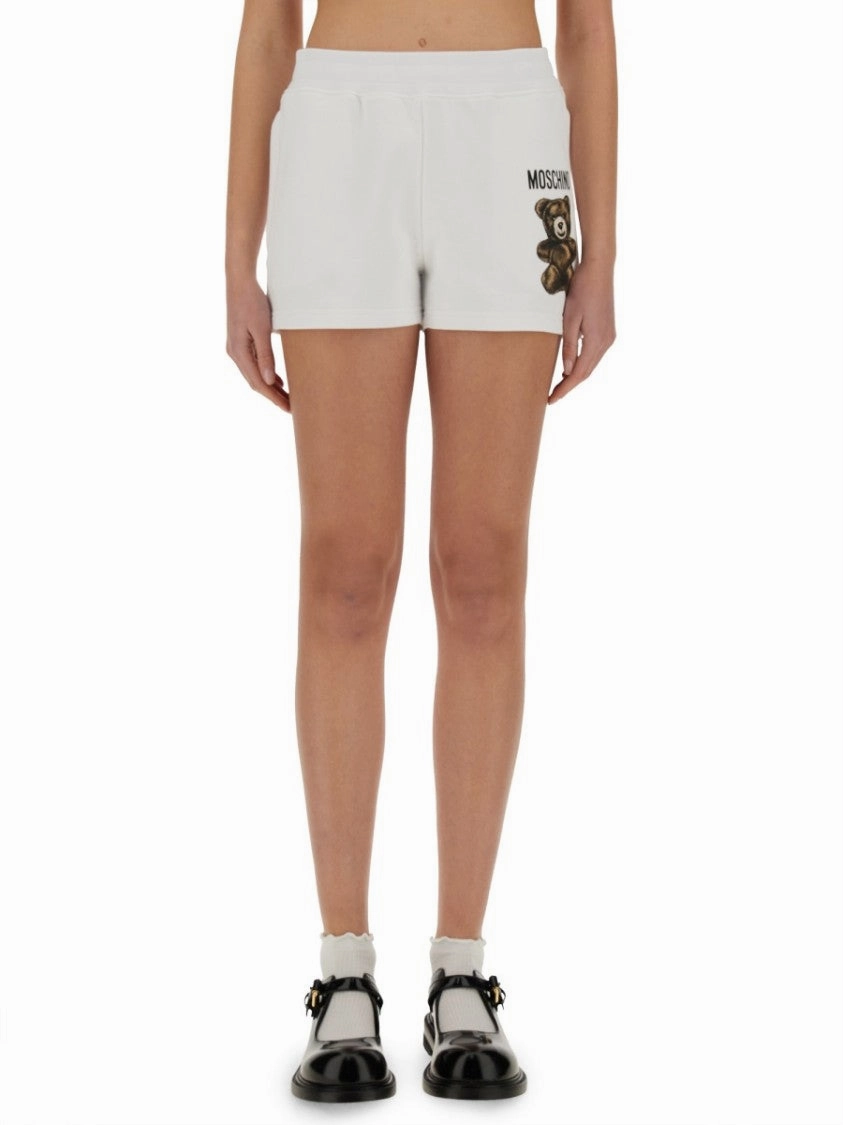 Fitted Teddy Bear Graphic Shorts meditation wear Casual Days