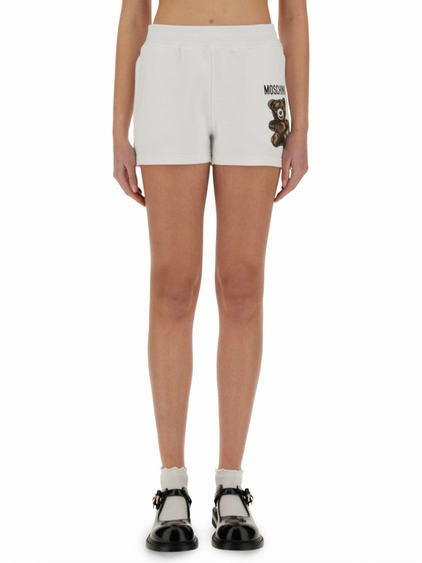 Fitted Teddy Bear Graphic Shorts Functional Clothing Active Style