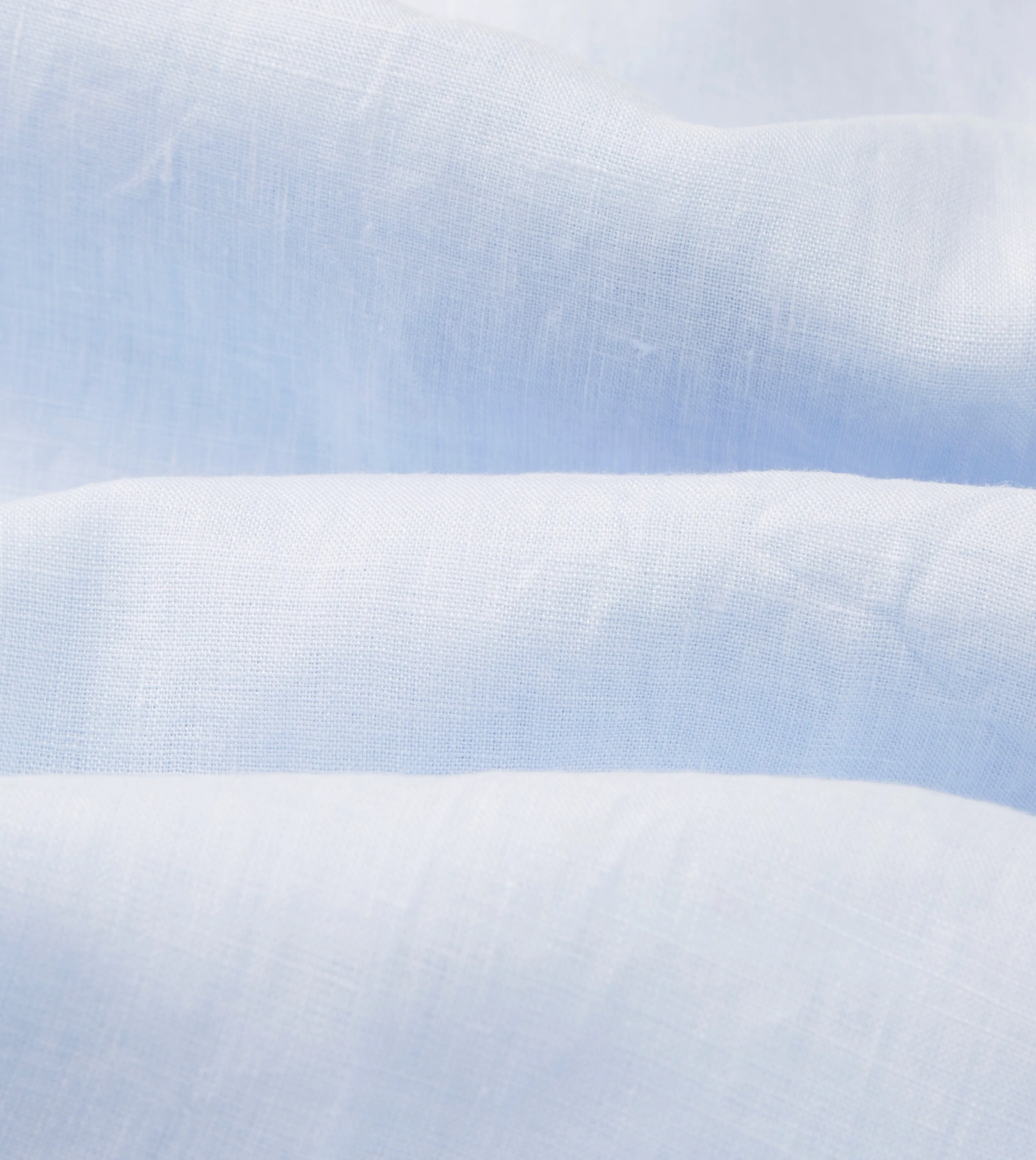 Non-irritating Light Blue Linen Spread Collar Shirt