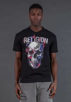 GEOMETRIC SKULL T-SHIRT BLACK Street Fashion Minimalist Apparel