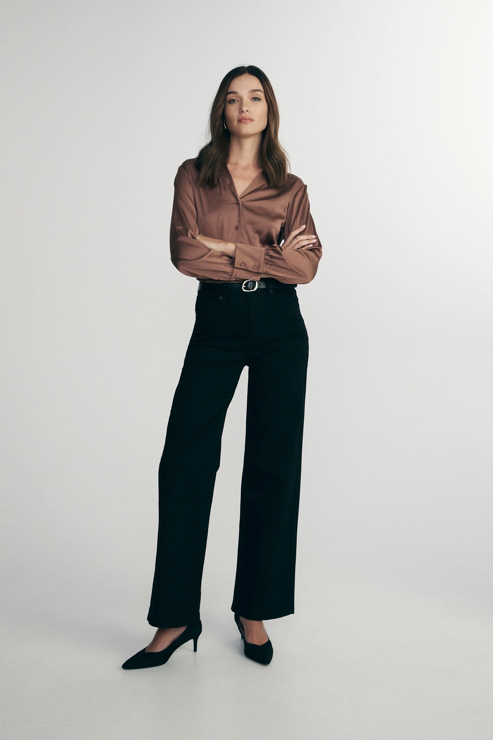 High waist straight jeans All Season Fabric Weight