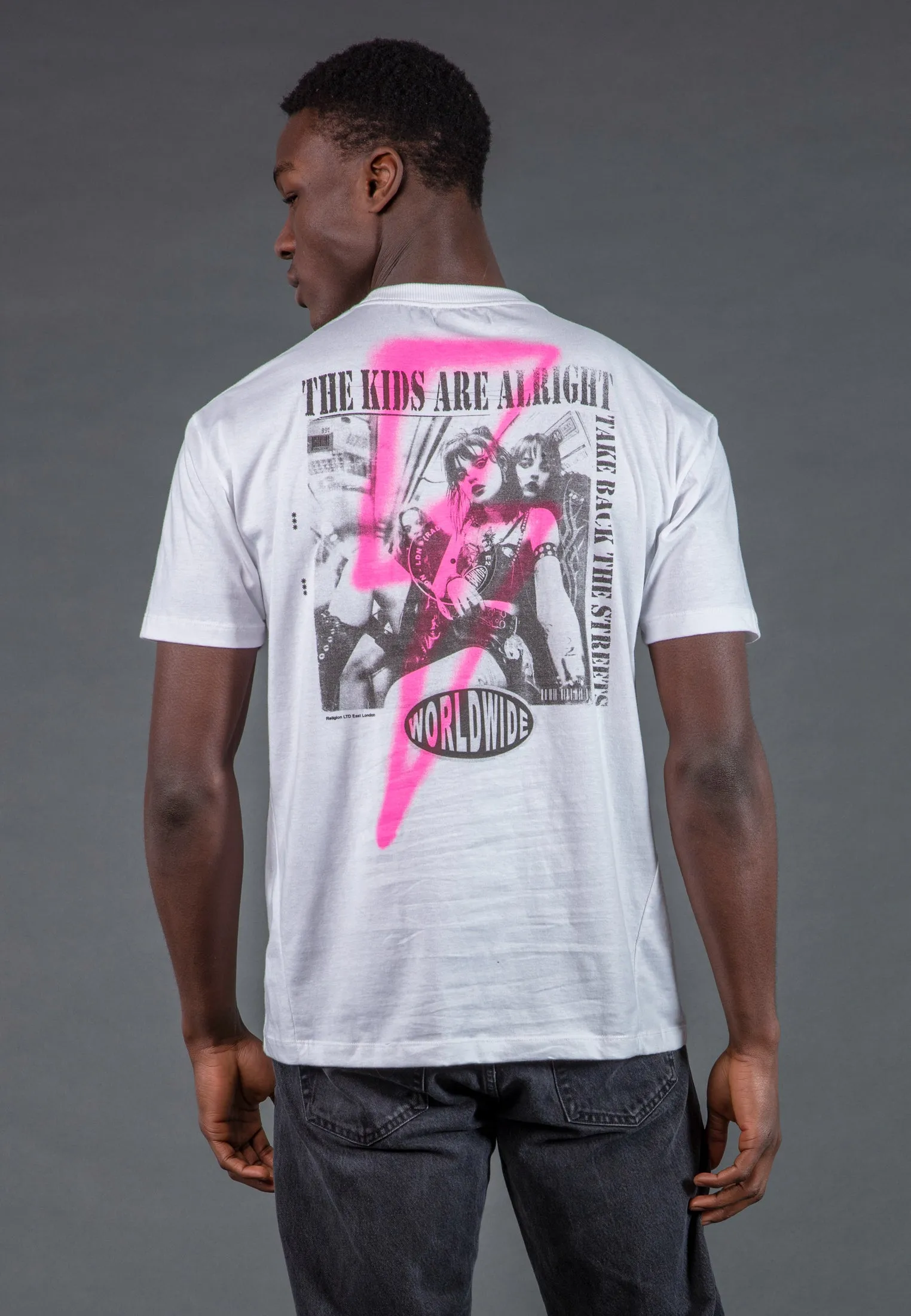 Active Trend LIGHTNING BOLT T-SHIRT WHITE