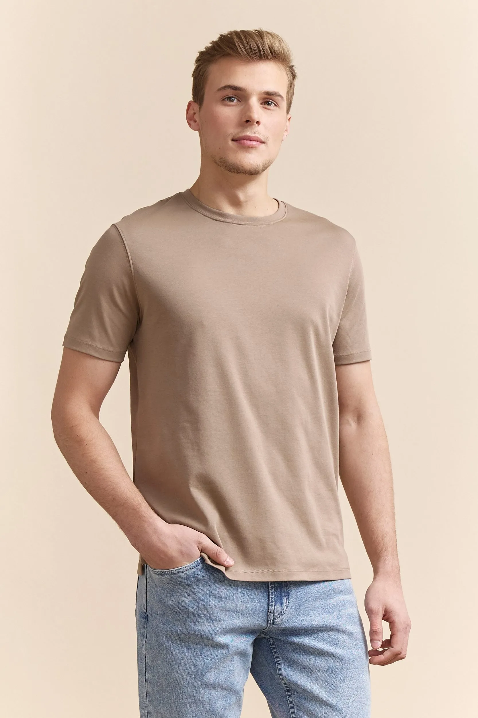 Pima cotton t-shirt Wool combination