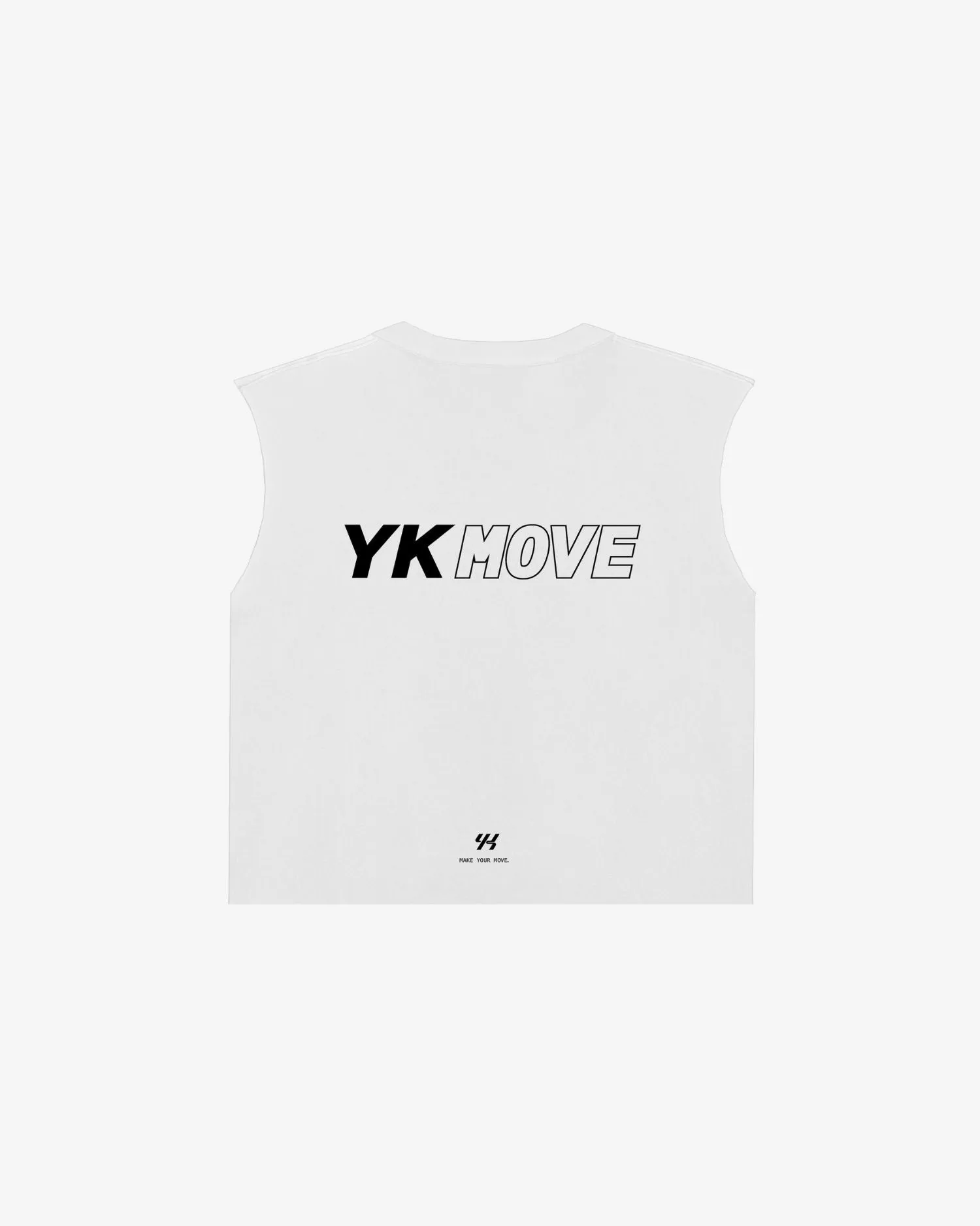 loose fitting Trendy Vibes Wear YK Move Champion Tank | White