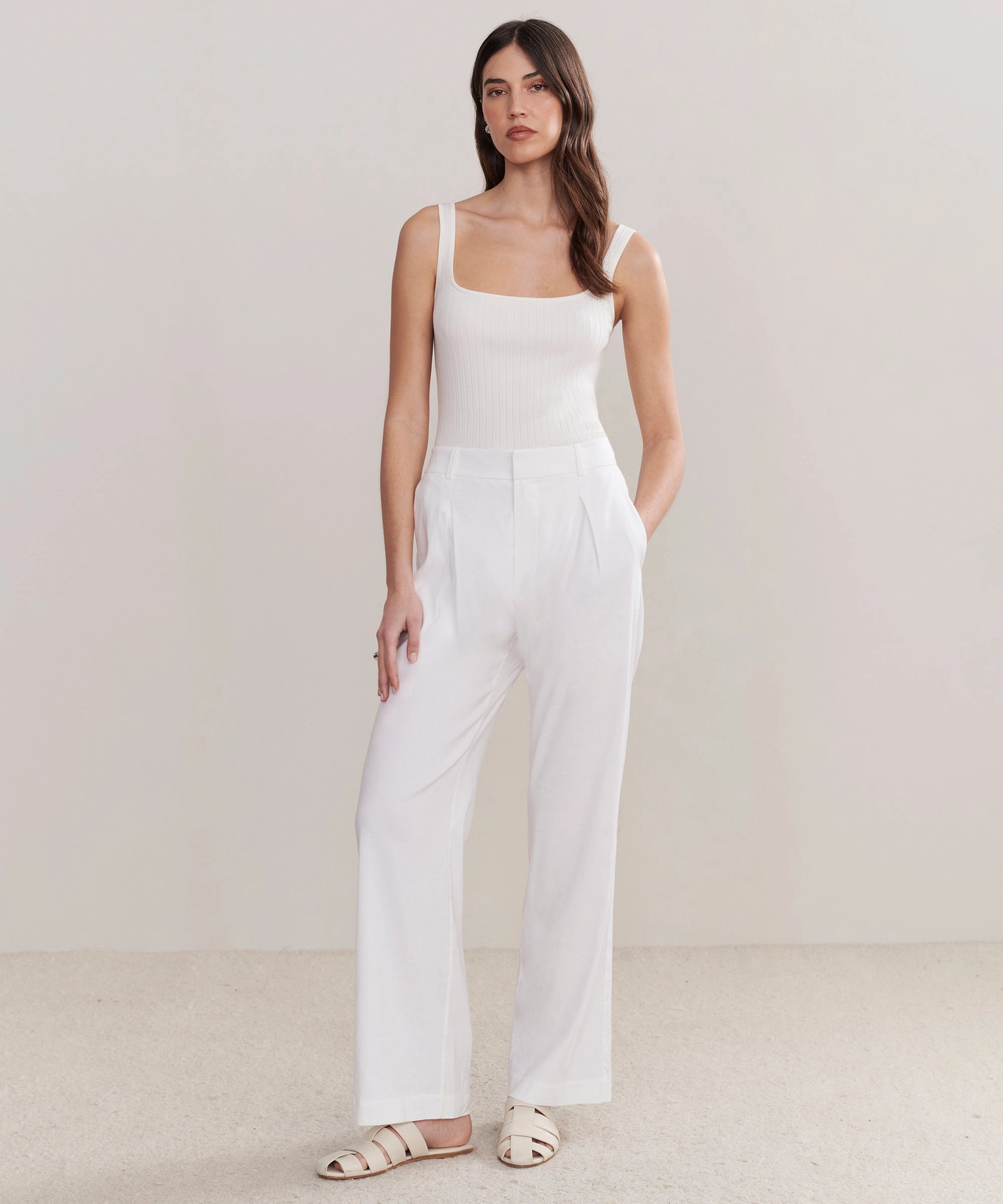 Layer Friendly Wrinkle Free Fabric Riley Trouser