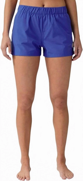 Women's Drifter Short In Larkspur Blue Polyester fabric