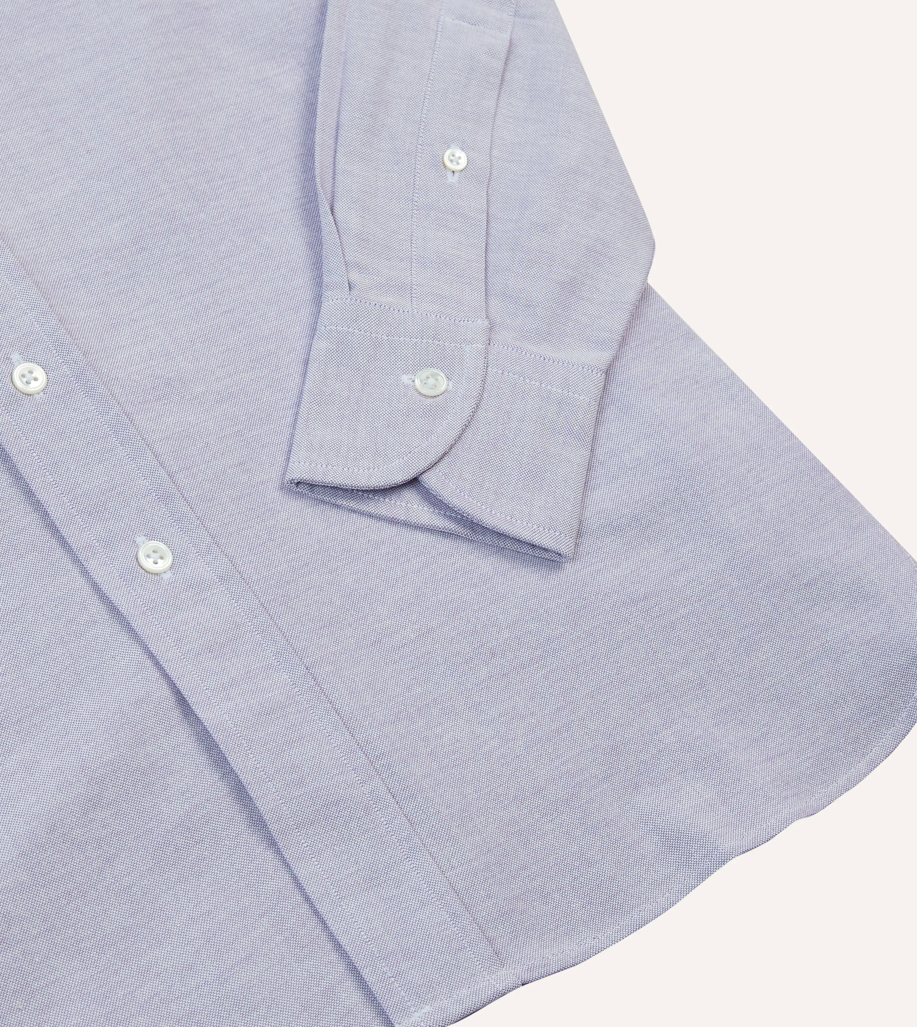 Lilac Cotton Oxford Cloth Button-Down Shirt Bold Hue