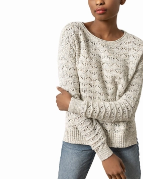 Sophisticated Knit Lilla P Pointelle Boatneck Linen-Blend S Sweater