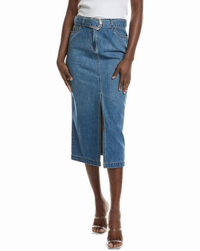Industry Denim Midi Skirt Street Attire