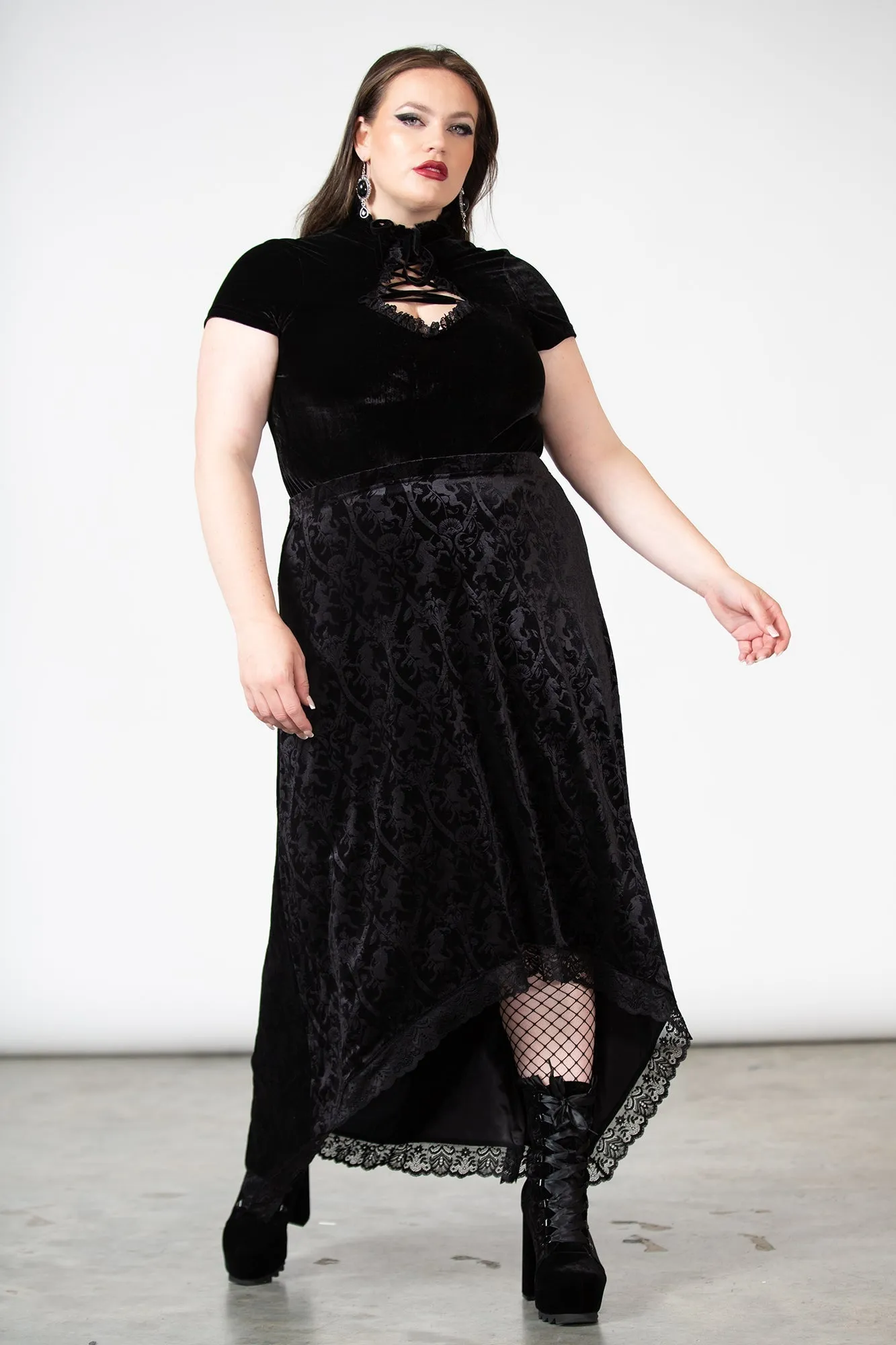 Boutique Exclusive Stretchy Grailed Maxi Skirt [B]