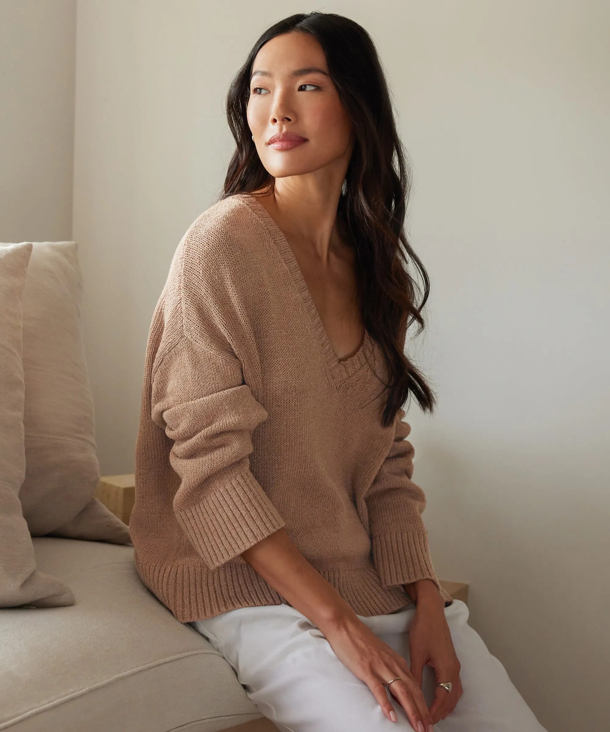 Smart Layer Chic Warmth Linen Dylan Sweater