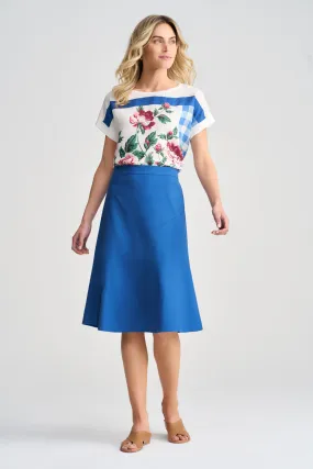 Linen Skirt - Cobalt Blue Easy Style
