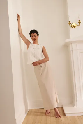 Linen skirt with elastic waist Statement Fashion