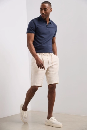 Glide On Waist System Linen bermuda shorts