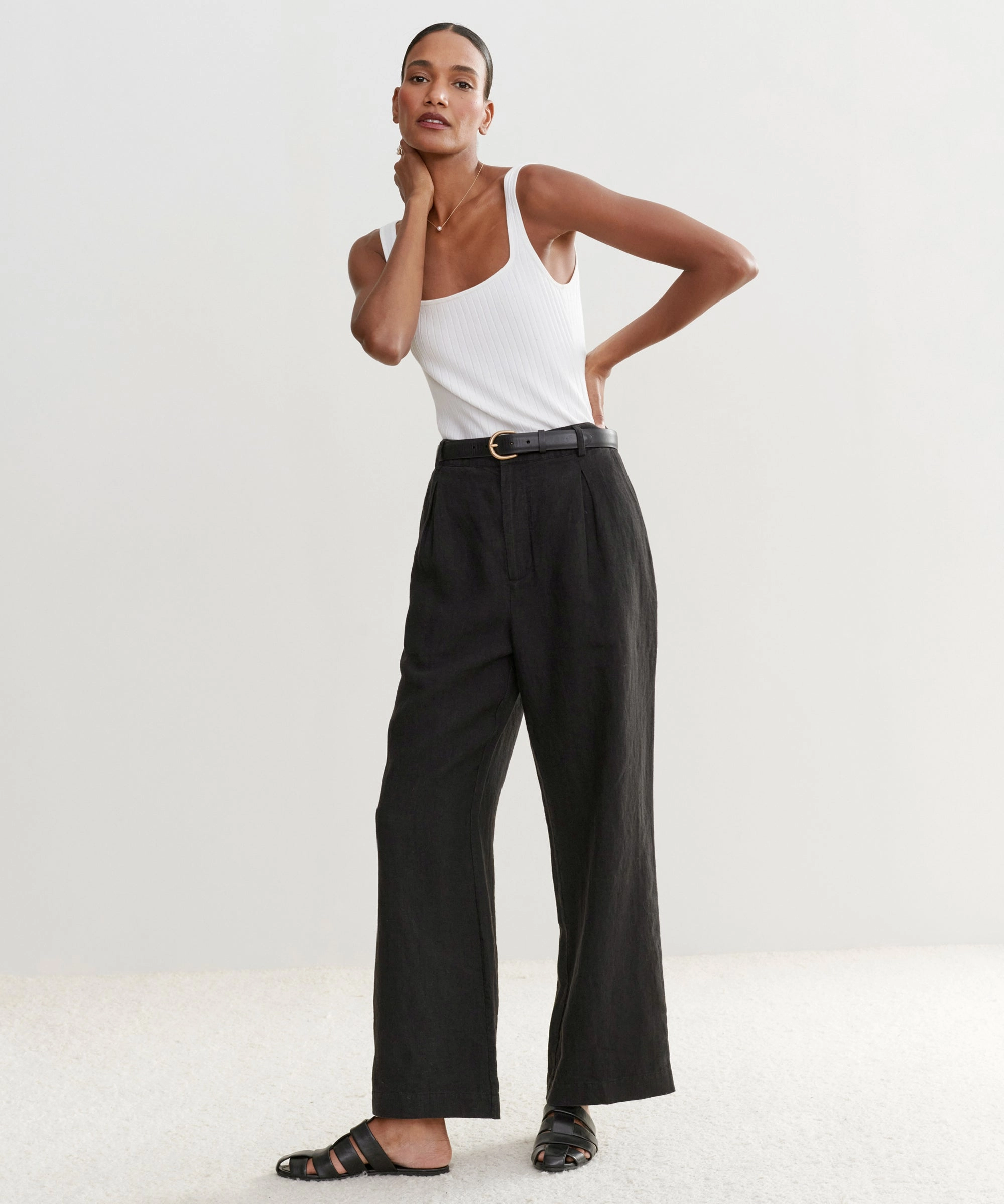 Linen Kyle Trouser High-rise waist