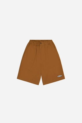 LONGLINE SHORTS | Rust printed shorts