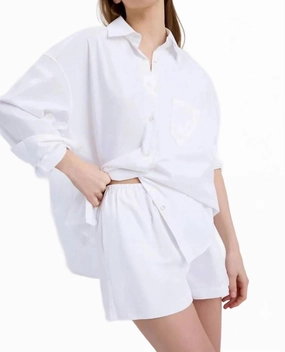 Loretto Pull-On Short In Optic White Outdoor Vibe Chic Design