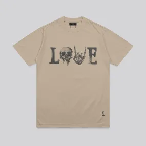 Daily Comfort Style LOVE T-SHIRT FAWN