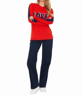 Love Knitted Sweater In Pomodori Red Durable Stitching Casual Comfort